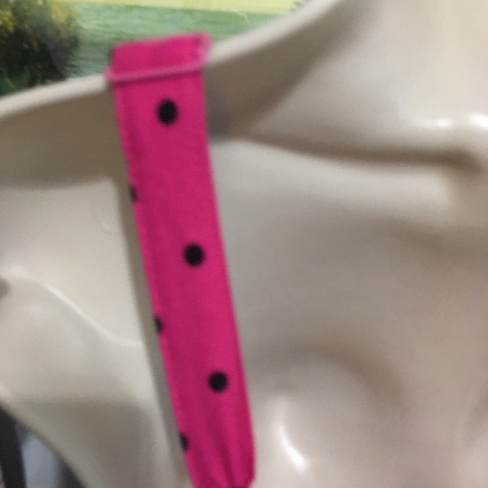 Vixen by Micheline Pitt Pink Polka Dot Wiggle Dress - Picture 2 of 5